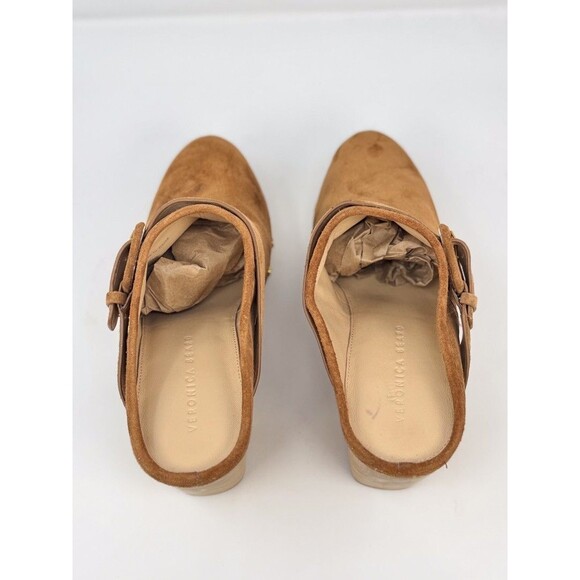 VERONICA BEARD Dacey Women Mules Brown Suede Heeled Clogs Studded Retro US 9.5 M - Picture 8 of 11